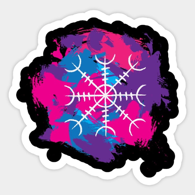 Symbol rune viking Aegishjalmur Sticker by Catcrea